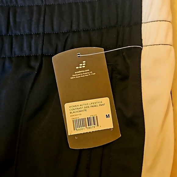 BCG Ladies active wear black & white pants joggers NWT - Picture 4 of 8